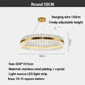 DecorBites™ Crystal Ring Chandelier LED Pendant Light Fixture