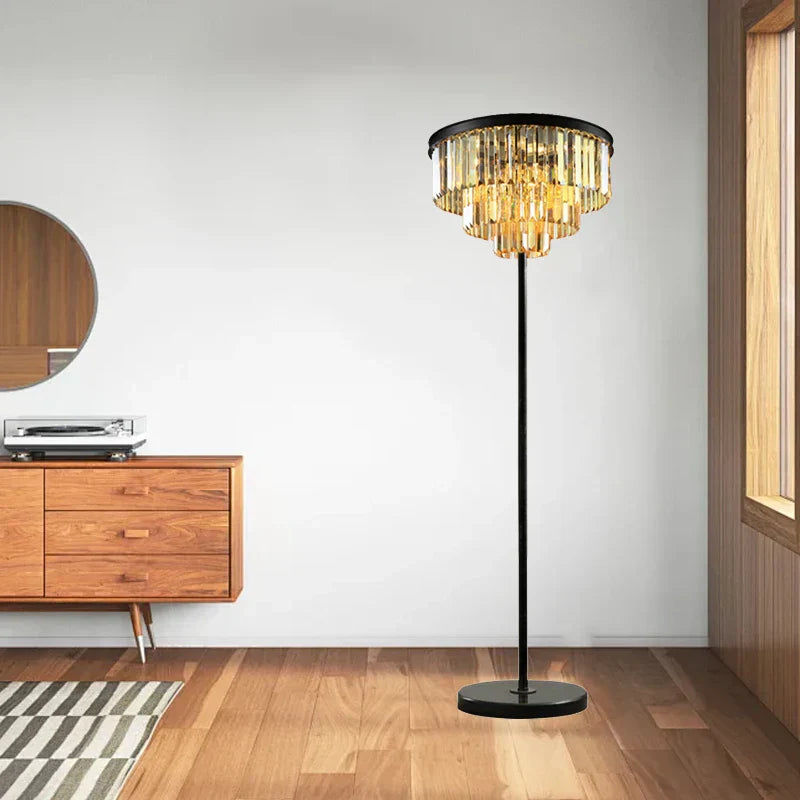 DecorBites™ Crystal Floor Lamp: Modern Nordic Design for Luxury Living Room Decor