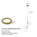 DecorBites™ Glass Ball LED Chandelier: Nordic Modern Pendant Light for Dining Room and Bedroom