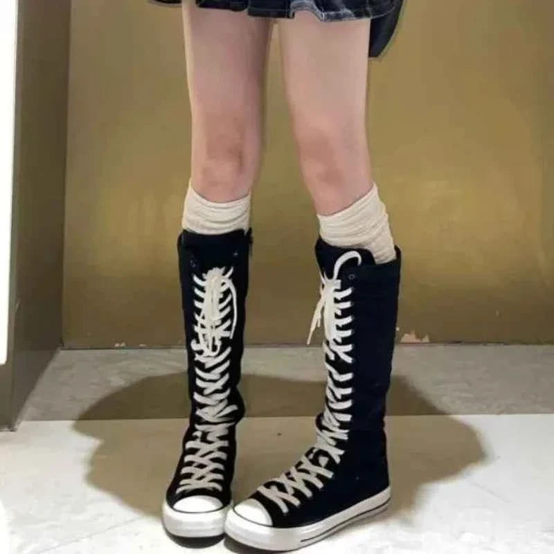 High Top Canvas Sneakers for Women