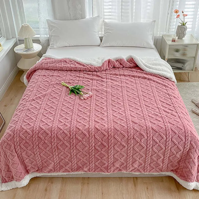 DecorBites™ Coral Fleece Blanket: MultiFunctional Soft Skin-Friendly Warm Shawl