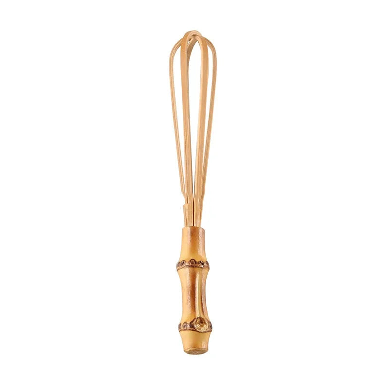 DecorBites™ Bamboo Handmade Mini Small Flour Mixer Blender Egg Beater Whisk