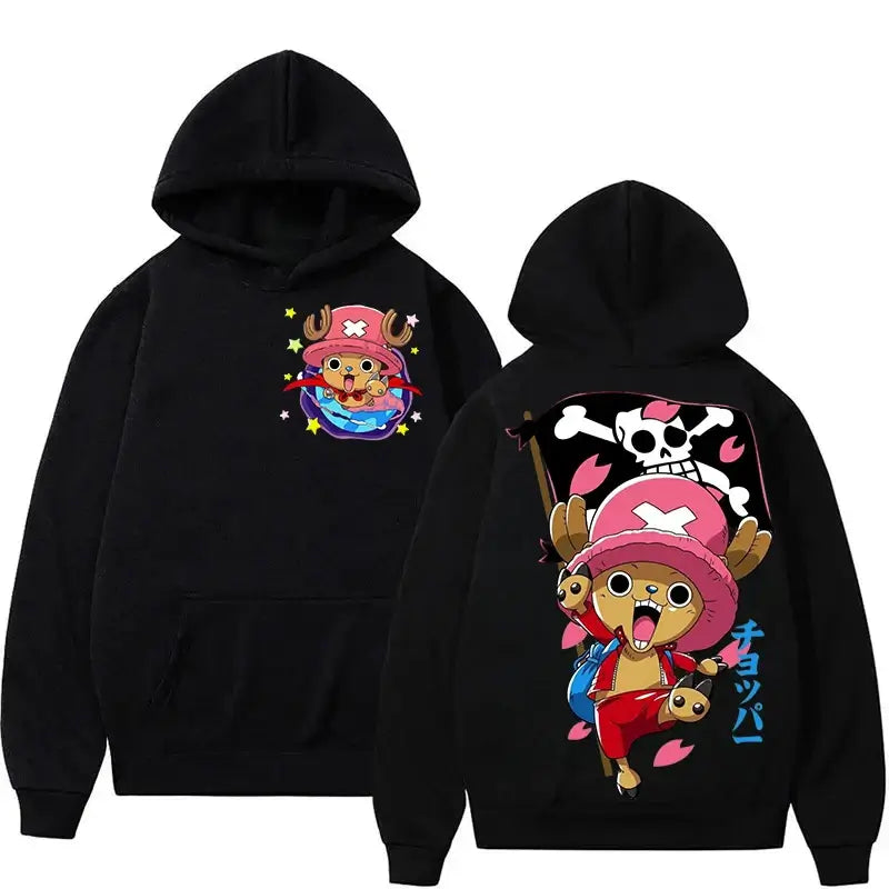 Harajuku Style Chopper Hoodie One Piece Cotton Top