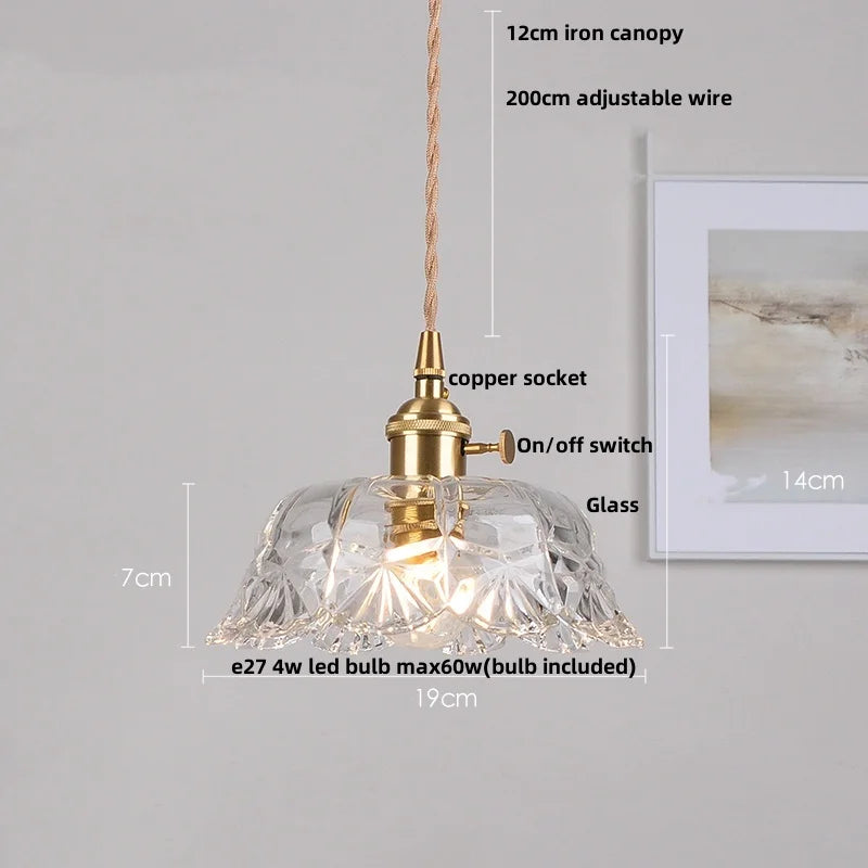 DecorBites™ Glass LED Pendant Lamp: Nordic Modern Design, Adjustable Hanging Light Fixture