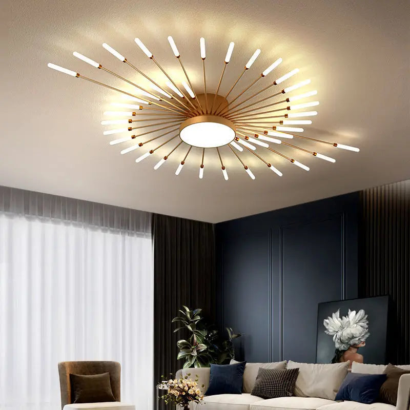 DecorBites™ LED Firework Chandelier: Modern Nordic Living Room Bedroom Pendant Light Fixtures