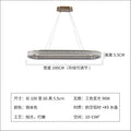 DecorBites™ Crystal Oval Pendant Chandelier for Living Room Bedroom Dining Room Lighting
