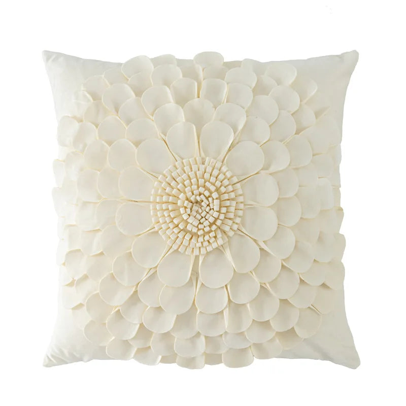 DecorBites™ Handmade Flower Cushion Cover - Light Luxury Decorative Pillows