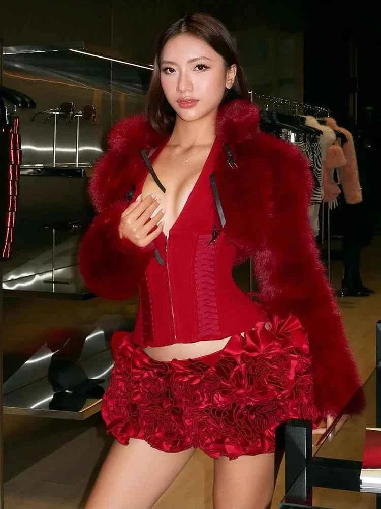 Furry Crop Cardigan Classic Jacket