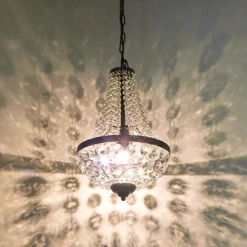 DecorBites™ Iron Art Crystal Chandelier for Dining Room and Bedroom