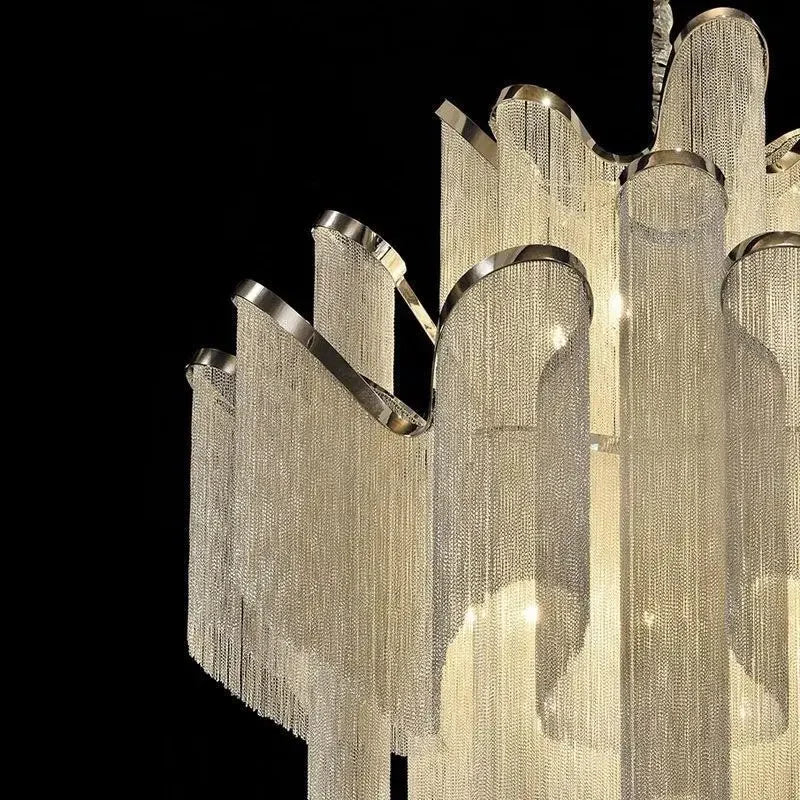 DecorBites™ LED Flower Tassels Ceiling Chandelier for Living Room and Staircase
