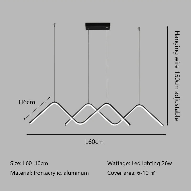 DecorBites™ Geometric LED Pendant Lights Modern Minimalist Chandelier Lighting