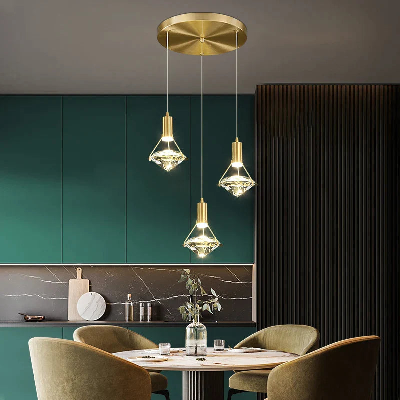 DecorBites™ Diamond Crystal Pendant Light for Living Dining Room Décor