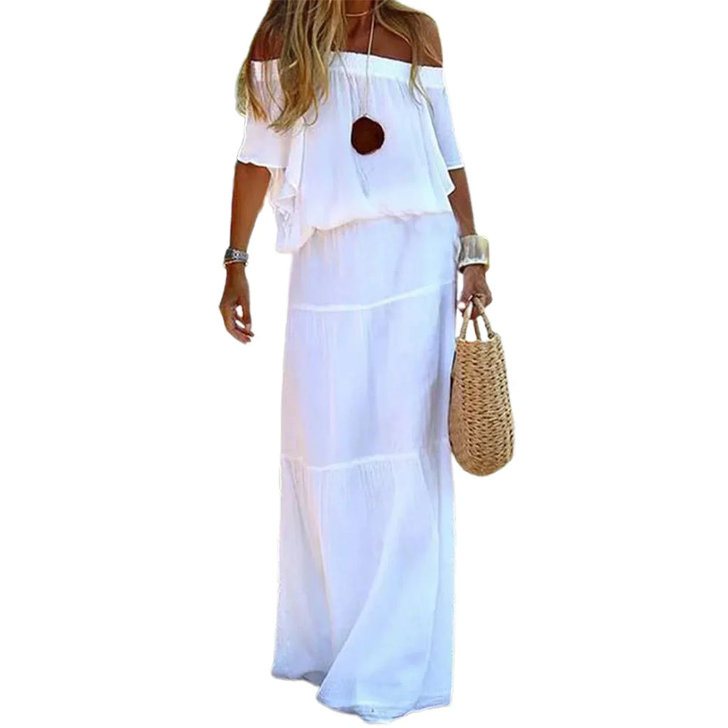 Chic Off The Shoulder Maxi Dress