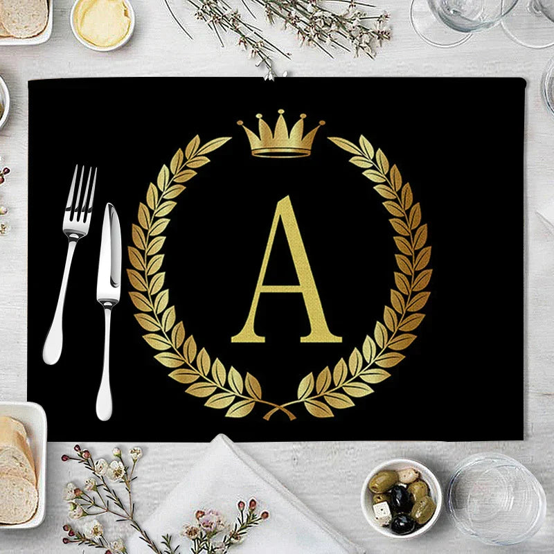 DecorBites™ Kitchen Table Mats Set of 4, 42*32cm, Cotton Linen Coasters for Dining Home Decor