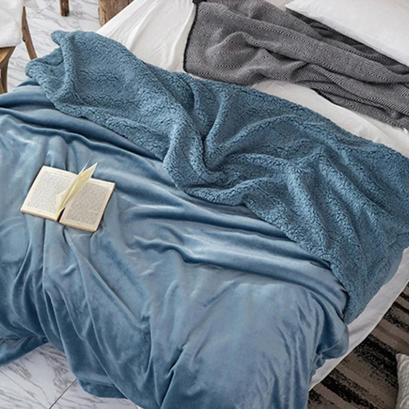 DecorBites™ Cozy Plush Blanket: Soft, Warm, Lightweight for Bedroom & Sofa All Seasons