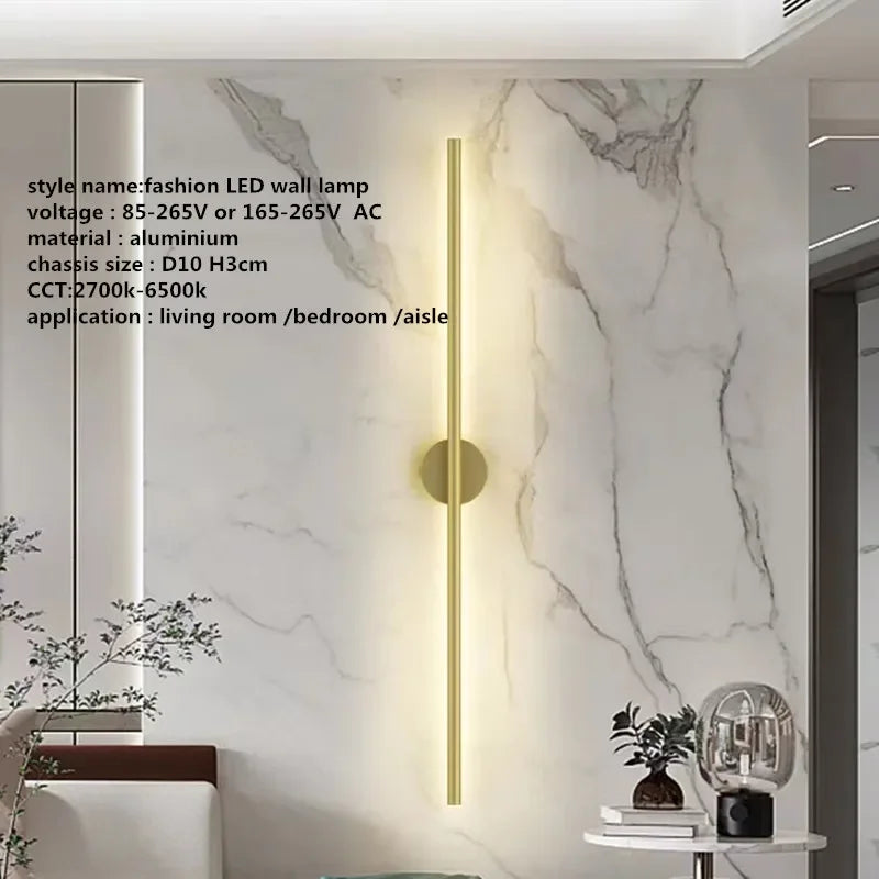 DecorBites™ Linear Tube LED Wall Lamp Living Room Bedside Foyer Corridor Sconce Panel