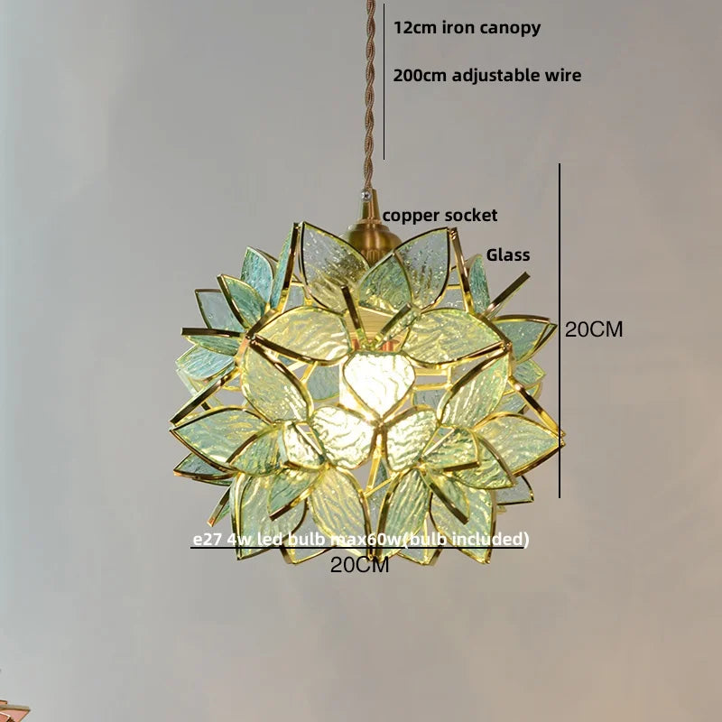 DecorBites™ Glass Copper LED Pendant Lamp | Nordic Modern Luxury Hanging Light