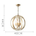 DecorBites™ Gold Globe Chandelier Pendant Light for Living Room & Dining Room