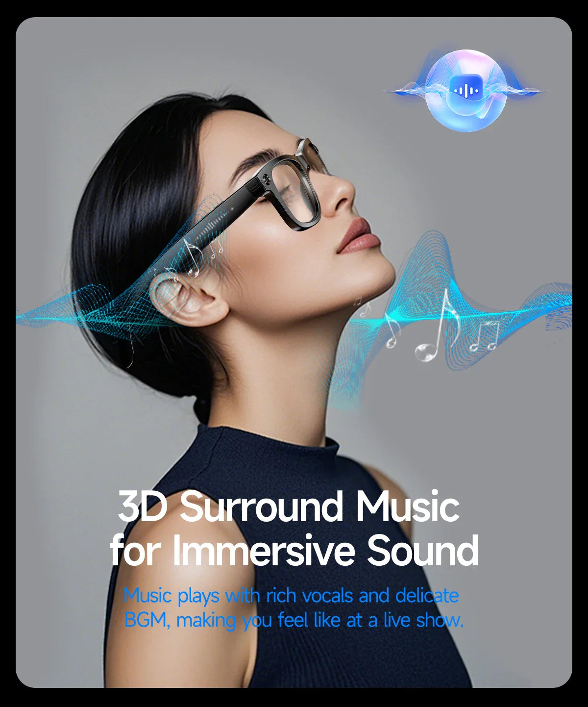 GUHUAVMI New 800W Camera AI Smart Glasses Color-Changing Translation Glasses Photo Video Recording Waterproof