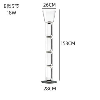 DecorBites™ Glass LED Floor Lamp: Modern Nordic Design for Living Room and Bedroom Decor