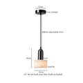 DecorBites™ Iron Marble LED Pendant Light Fixture Modern Hanging Lamp Interior Decor