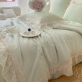 DecorBites™ French Wedding Lace Ruffles Bedding Set