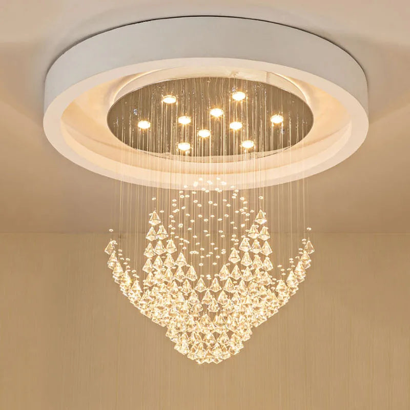 DecorBites™ Diamond Crystal Chandelier LED Living Room Hotel Lighting