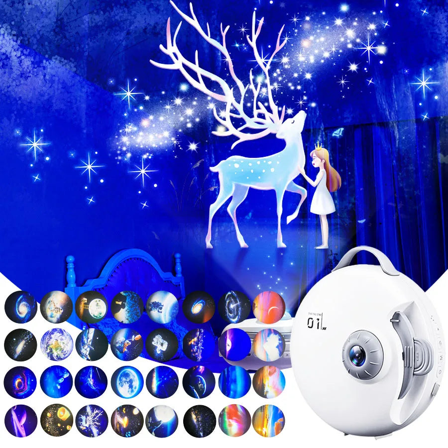 DecorBites™ Galaxy Starry Night Light Projector for Bedroom Decor & Kids Gift