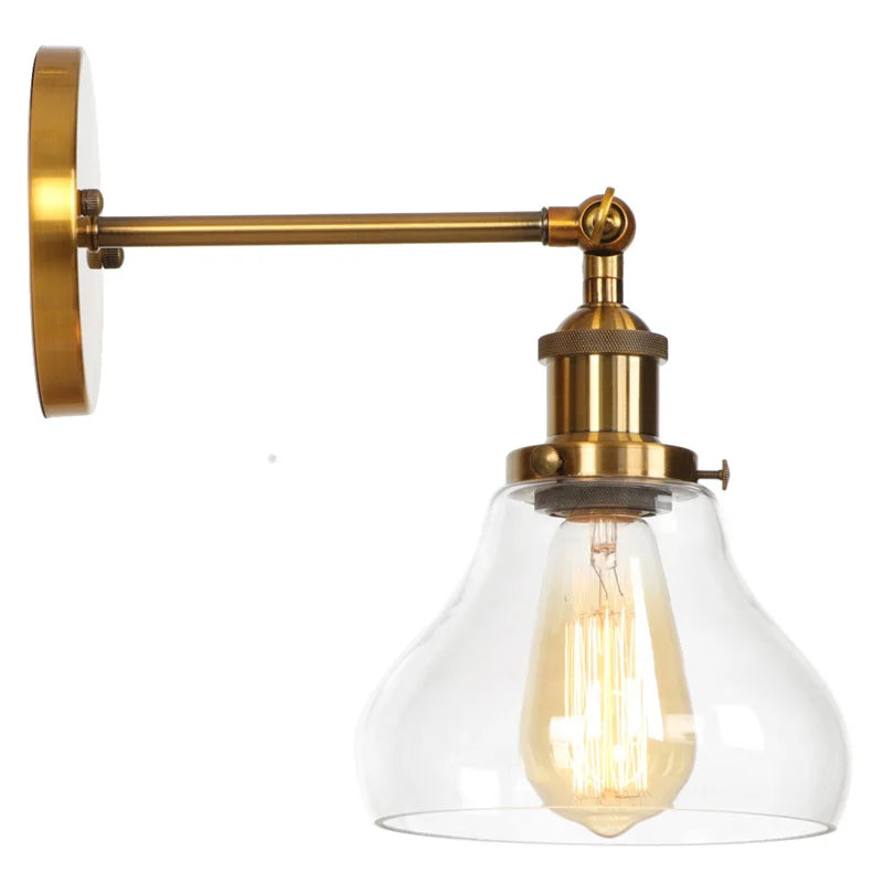 DecorBites™ Gold LED Wall Sconce Retro Bedroom Lamp | Loft Iron Decor Aisle Restaurant Home
