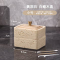 DecorBites™ Double Decker Natural Stone Jewelry Organizer - 2 in 1 Floss Box & Bathroom Storage