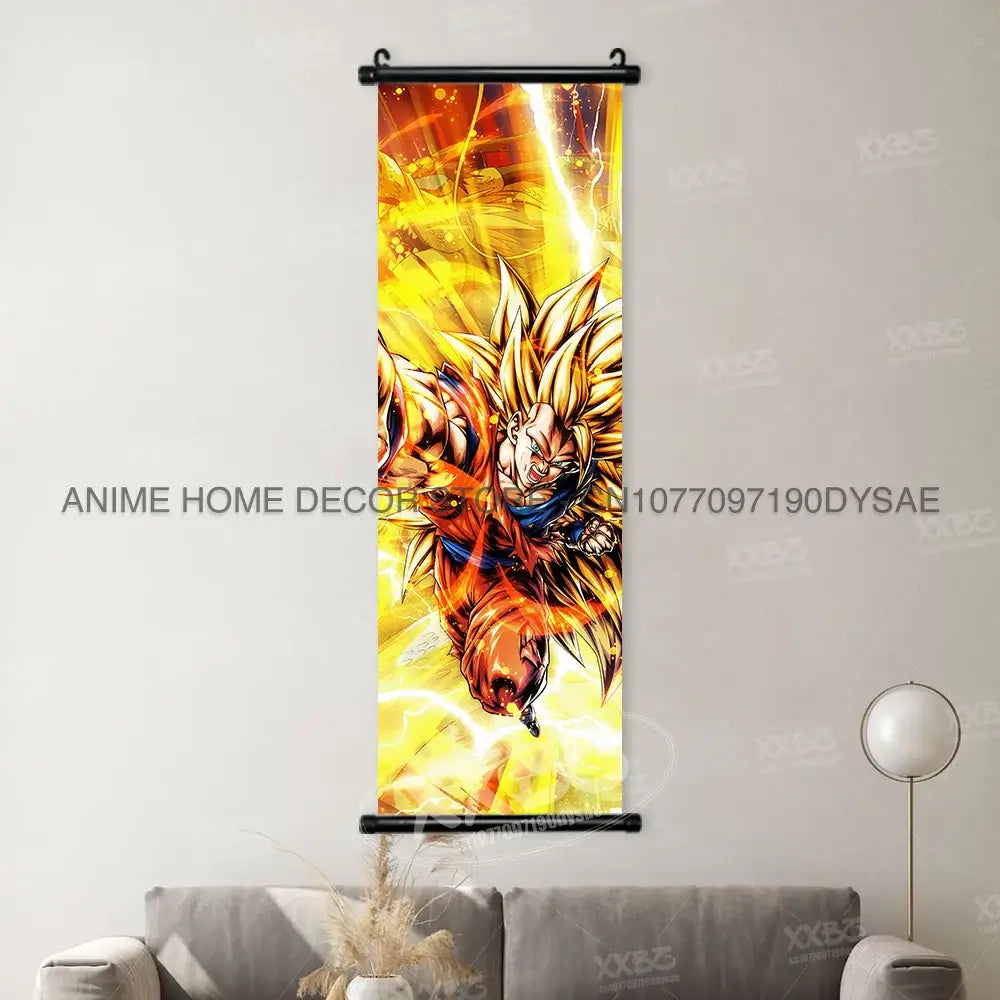Dragon Ball Posters: Goku & Vegeta Hanging Scroll Wall Art