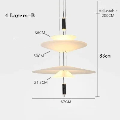 DecorBites™ LED Acrylic Ceiling Pendant Lamp for Modern Home Decor Lighting