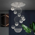 DecorBites™ Crystal LED Chandelier for Large Villa Ceiling Lights, Hotel, Kitchen Decor