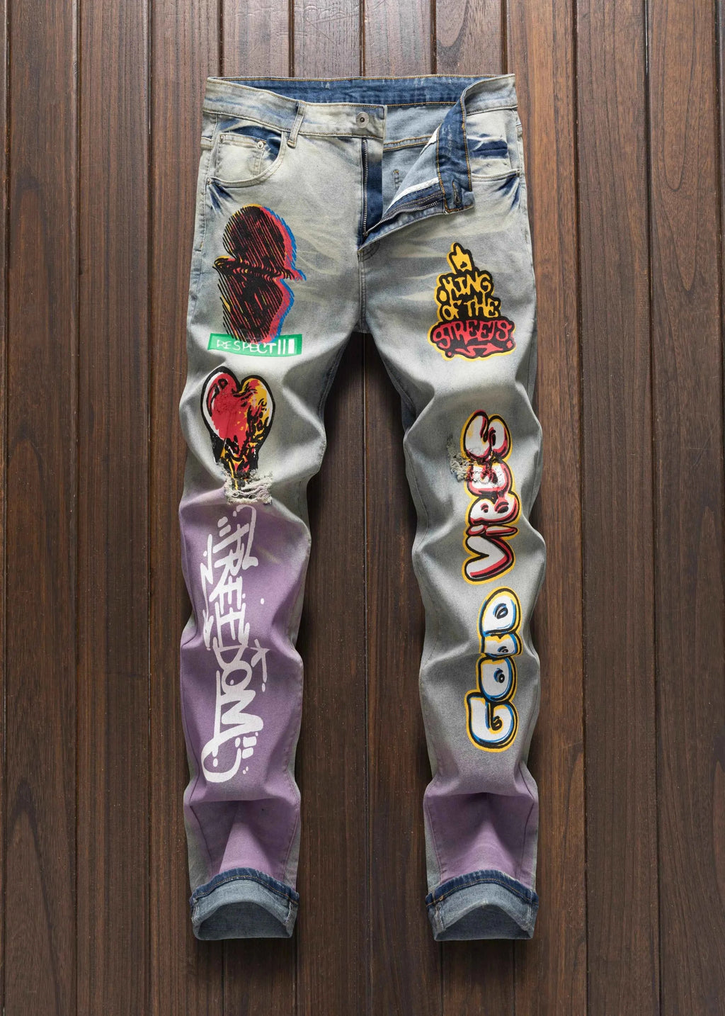 Men's street casual printed slim fit Pants
