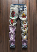 Men's street casual printed slim fit Pants