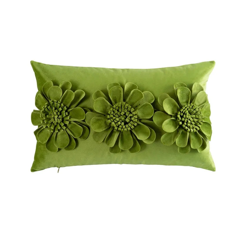 DecorBites™ Handmade Flower Cushion Cover - Elegant Home Decor Pillows