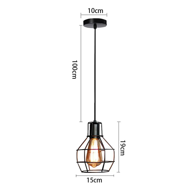 DecorBites™ Industrial Metal Ball Pendant Light for Bedroom Kitchen Island