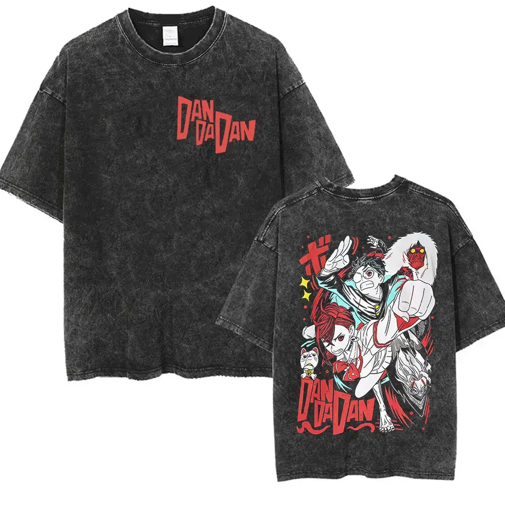 Dandadan Okarun Graphic T Shirt Vintage Washed Tee
