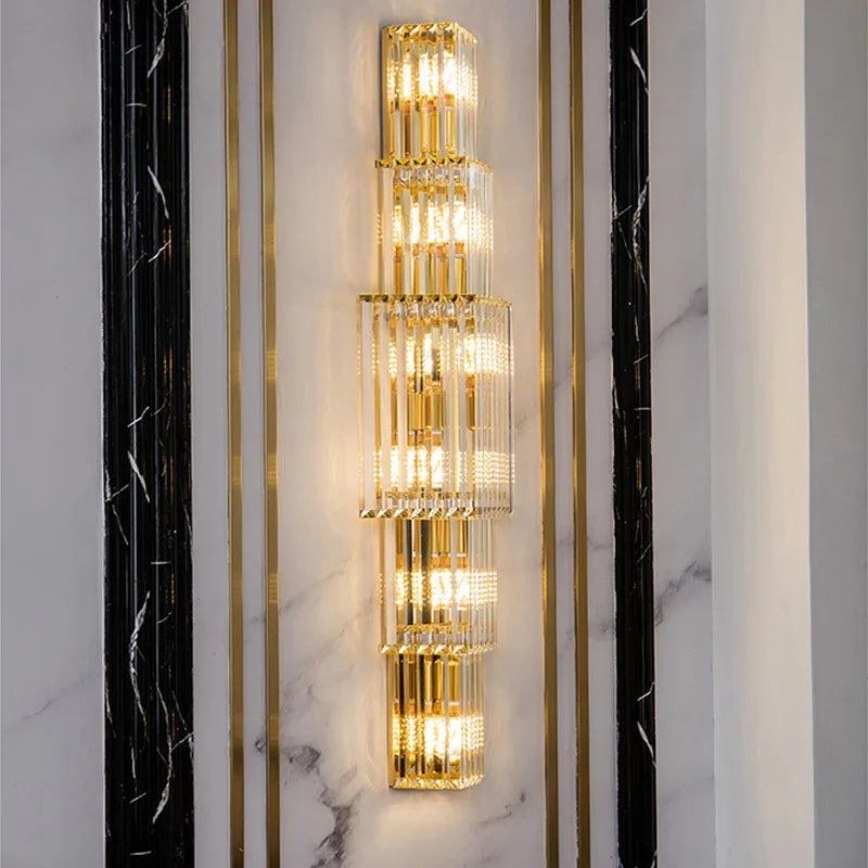 DecorBites™ Crystal Wall Lamp: Elegant Lighting for Luxury Hotel, Club, Villa, Living Room, Office, Banquet