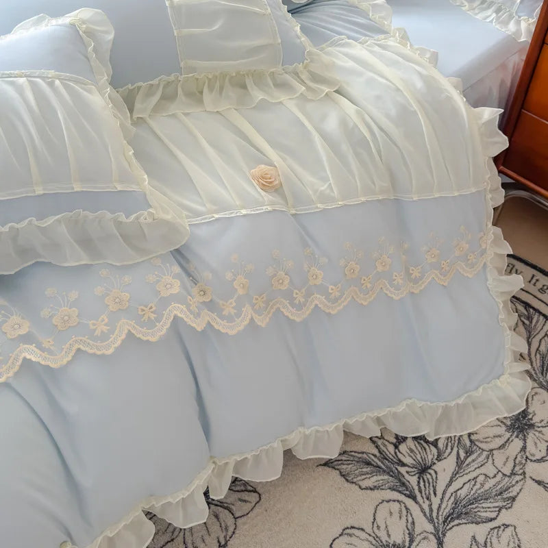 DecorBites™ Lace Princess Bedding Set Twin Queen Bed All Seasons