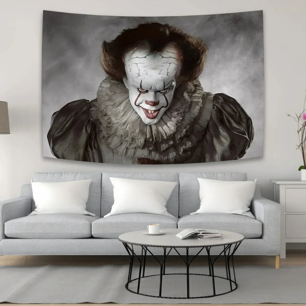 DecorBites™ Halloween Psychedelic Tapestry Curtains for Horror Movie Home Decoration