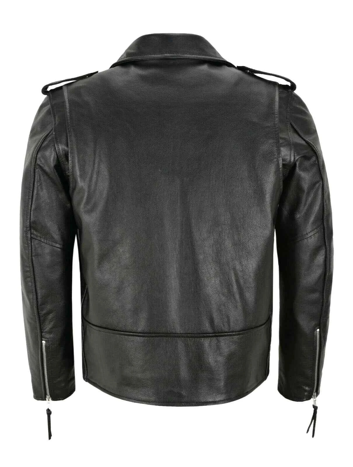 Men's PU Leather Motorcycle Fashion Slim Fit Leather Coat