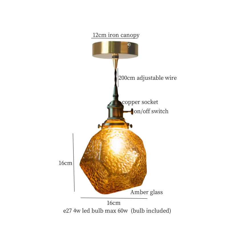 DecorBites™ Glass Pleats LED Pendant Lights for Home and Commercial Spaces