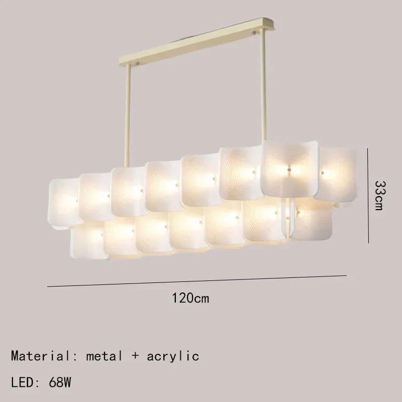 DecorBites™ LED Chandelier: Modern Acrylic Kitchen Lighting Fixture with Changeable Dimming