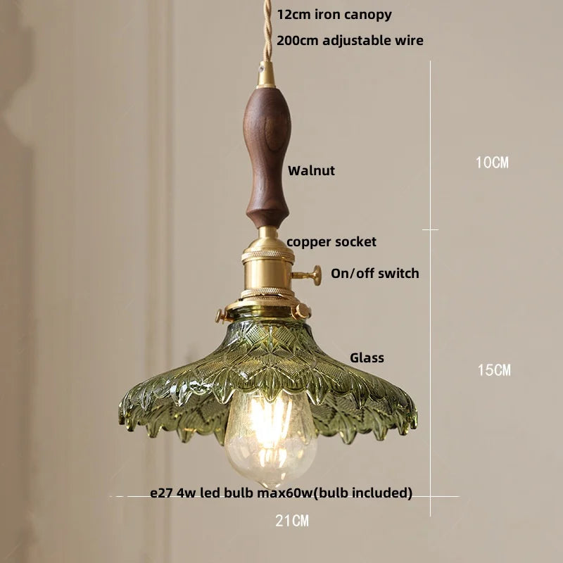 DecorBites™ Glass LED Pendant Light Fixture for Modern Home Decor