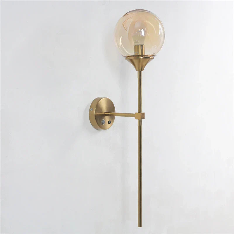 DecorBites™ Golden Glass Wall Sconces | Modern Nordic Lights for Home Decor