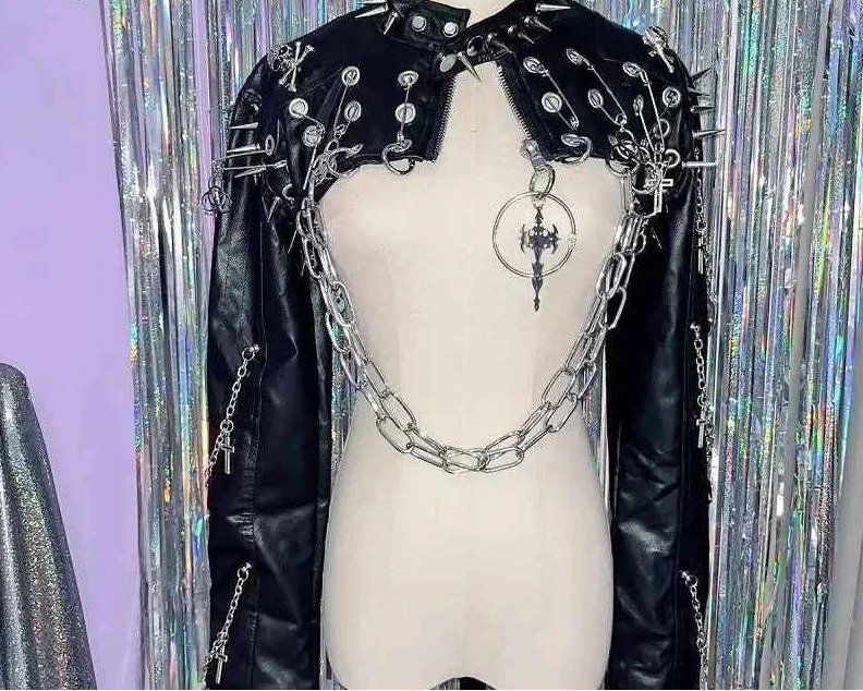Gothic Lolita Streetwear Y2K Spike Jacket