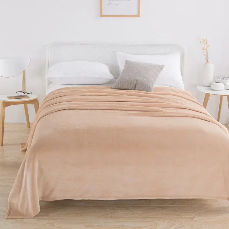 DecorBites™ Coral Fleece Flannel Flower Printed Blanket for Single/Queen/King Beds