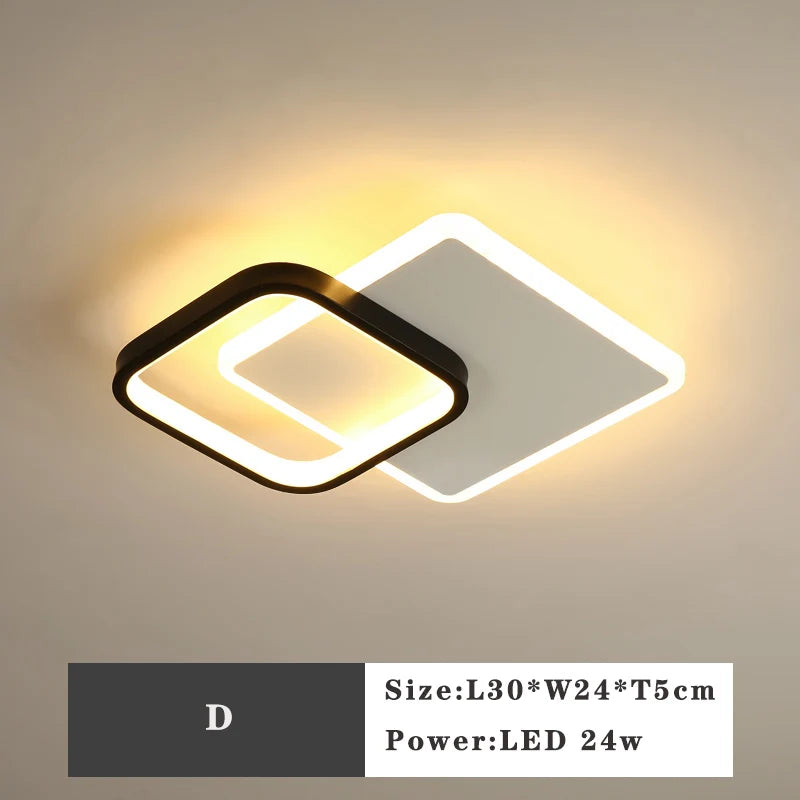 DecorBites™ LED Ceiling Lamp: Square Round Indoor Lighting, Bedroom, Entrance Hall, Neutral/Cool/Warm White