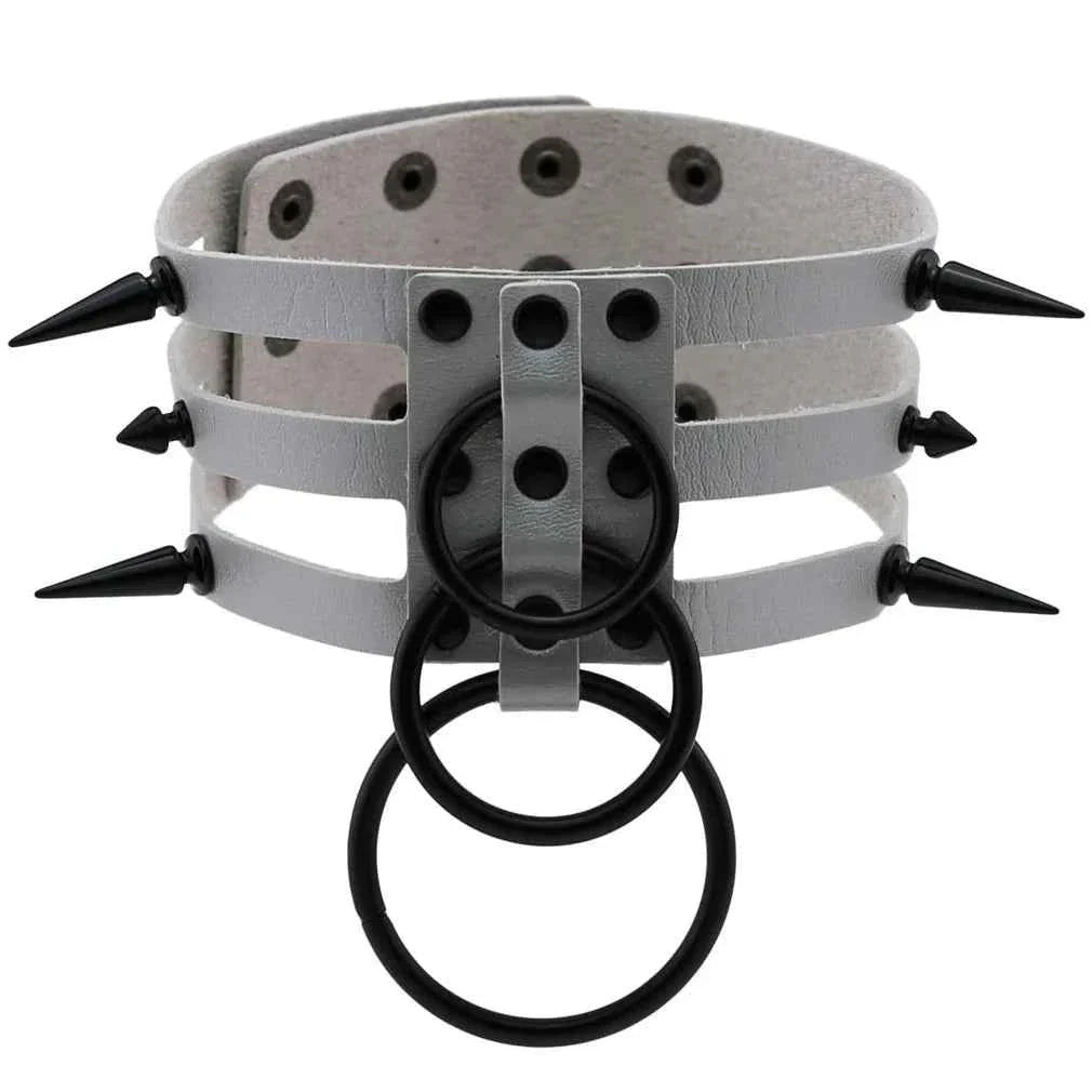 Rivet Leather Bondage Choker Accessories